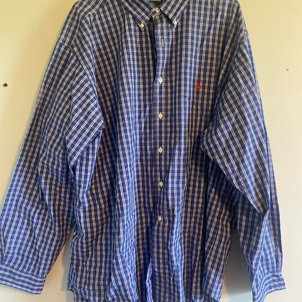 Ralph Lauren Blue Plaid Men's Shirt